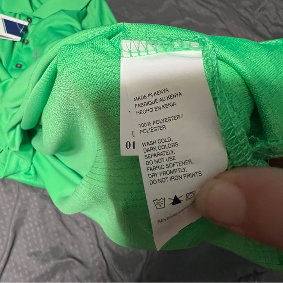 Izod golf basics polo shirt Irish green new nwt sun control wicking size large - Picture 7 of 9